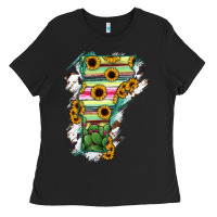 Black Vermont State Map Ladies Tee - RanaPortraitStore