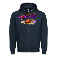 Navy Counselor Halloween Zipper Hoodie - LillyAllenDesigns