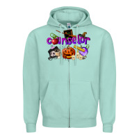 Seafoam Counselor Halloween Zipper Hoodie - LillyAllenDesigns