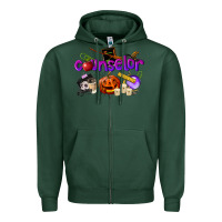 Sports Green Counselor Halloween Zipper Hoodie - LillyAllenDesigns
