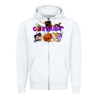 White Counselor Halloween Zipper Hoodie - LillyAllenDesigns