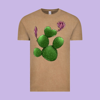 Heart Cactus Vintage Tee Designed By Jasminsmagicworld