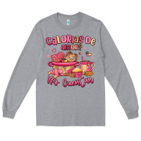 Heather Grey calorias de amor no cuentan mexican valentines day Long Sleeve Tee - MaliasSmallBusiness