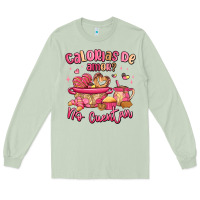 Matcha calorias de amor no cuentan mexican valentines day Long Sleeve Tee - MaliasSmallBusiness