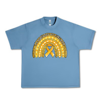 Pebble Blue childhood cancer awareness rainbow (1) Urban Heavy Tee - Jasminsmagicworld