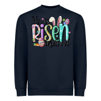 Navy he is risen indeed Heavyweight Sweatshirt - MaliasSmallBusiness