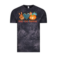 Cloud Black peace love pumpkins Vintage Tee - AdoDesignShop