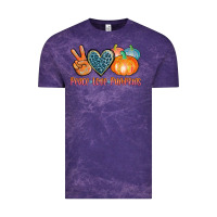 Cloud Purple peace love pumpkins Vintage Tee - AdoDesignShop