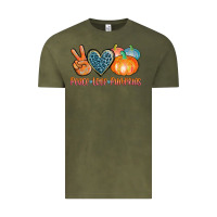 Vintage Olive peace love pumpkins Vintage Tee - AdoDesignShop