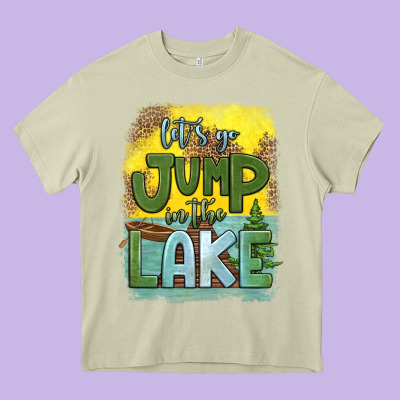 Let's Go Jump In The Lake Heavy Core Tee Designed By Hra Design Shop