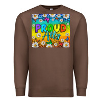 Chestnut LGBTQ+ proud ally with daisy Premium Sweatshirt - NancyCooperArtShop