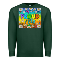 Sports Green LGBTQ+ proud ally with daisy Premium Sweatshirt - NancyCooperArtShop