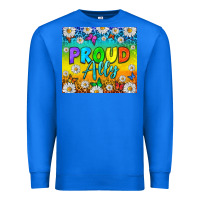 True Royal LGBTQ+ proud ally with daisy Premium Sweatshirt - NancyCooperArtShop