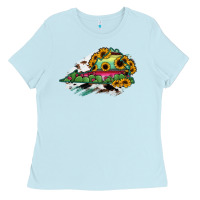 Baby Blue Virginia State Map Ladies Tee - RanaPortraitStore