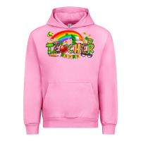Fuchsia Pink St. Patrick's Day Teacher Urban Hoodie - OliviaCreatesArt