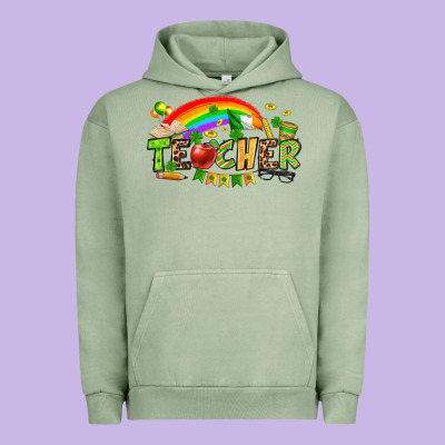 St. Patrick's Day Teacher Urban Hoodie Designed By Oliviacreatesart