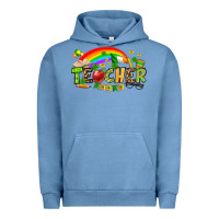 Pigment Pebble Blue St. Patrick's Day Teacher Urban Hoodie - OliviaCreatesArt