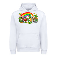 White St. Patrick's Day Teacher Urban Hoodie - OliviaCreatesArt
