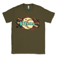 Army Green softball mama Classic Tee - MaliasSmallBusiness