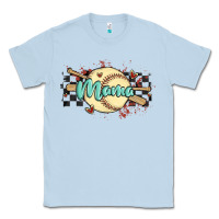 Dusty Blue softball mama Classic Tee - MaliasSmallBusiness