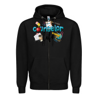 Black Counselor Life Zipper Hoodie - LillyAllenDesigns