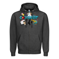 Charcoal Heather Counselor Life Zipper Hoodie - LillyAllenDesigns