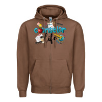 Chestnut Counselor Life Zipper Hoodie - LillyAllenDesigns