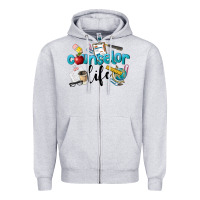 Heather Grey Counselor Life Zipper Hoodie - LillyAllenDesigns
