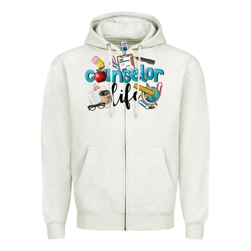 Counselor Life Zipper Hoodie by LillyAllenDesigns | Teevron