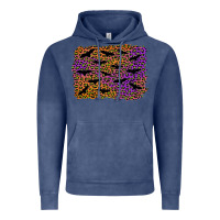 Vintage Denim halloween leopard bat background Vintage Hoodie - AdoDesignShop