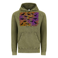 Vintage Olive halloween leopard bat background Vintage Hoodie - AdoDesignShop