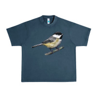 Midnight Navy Black Capped Chickadee Urban Heavy Tee - LillyAllenDesigns