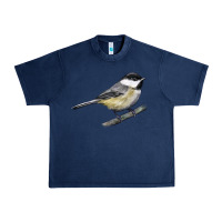Navy Black Capped Chickadee Urban Heavy Tee - LillyAllenDesigns