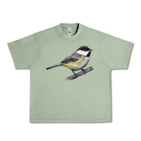 Oil Green Black Capped Chickadee Urban Heavy Tee - LillyAllenDesigns
