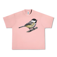 Salmon Black Capped Chickadee Urban Heavy Tee - LillyAllenDesigns