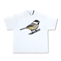 White Black Capped Chickadee Urban Heavy Tee - LillyAllenDesigns