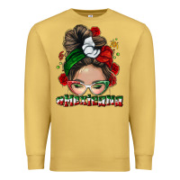 Antique Gold Mexicana messy bun Premium Sweatshirt - NancyCooperArtShop
