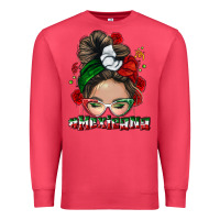 Cardinal Mexicana messy bun Premium Sweatshirt - NancyCooperArtShop