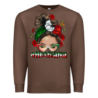 Chestnut Mexicana messy bun Premium Sweatshirt - NancyCooperArtShop