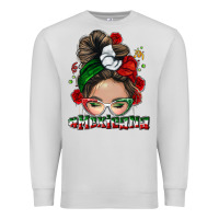 Dove Grey Mexicana messy bun Premium Sweatshirt - NancyCooperArtShop
