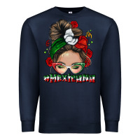 Navy Mexicana messy bun Premium Sweatshirt - NancyCooperArtShop