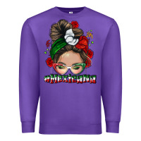 Purple Mexicana messy bun Premium Sweatshirt - NancyCooperArtShop