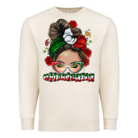 Sandshell Mexicana messy bun Premium Sweatshirt - NancyCooperArtShop