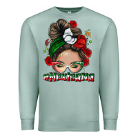 Seafoam Mexicana messy bun Premium Sweatshirt - NancyCooperArtShop