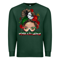 Sports Green Mexicana messy bun Premium Sweatshirt - NancyCooperArtShop