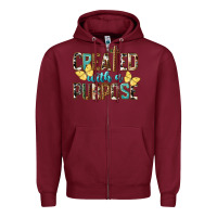 Burgundy Created With A Purpose Zipper Hoodie - LillyAllenDesigns