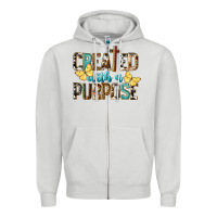 Dove Grey Created With A Purpose Zipper Hoodie - LillyAllenDesigns