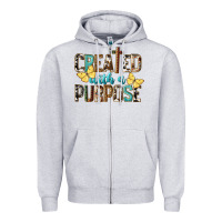 Heather Grey Created With A Purpose Zipper Hoodie - LillyAllenDesigns