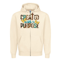 Sandshell Created With A Purpose Zipper Hoodie - LillyAllenDesigns