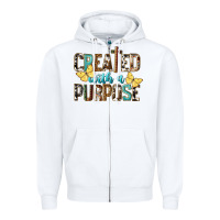 White Created With A Purpose Zipper Hoodie - LillyAllenDesigns